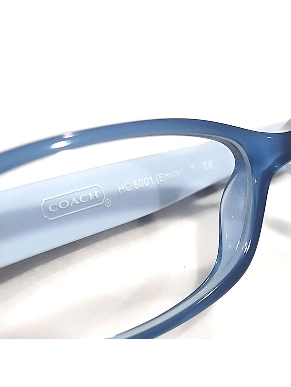 Coach HC6001 Emily 5056 Small Blue Rectangle Eyeglasses Frame 48-15 135 New - Picture 6 of 7